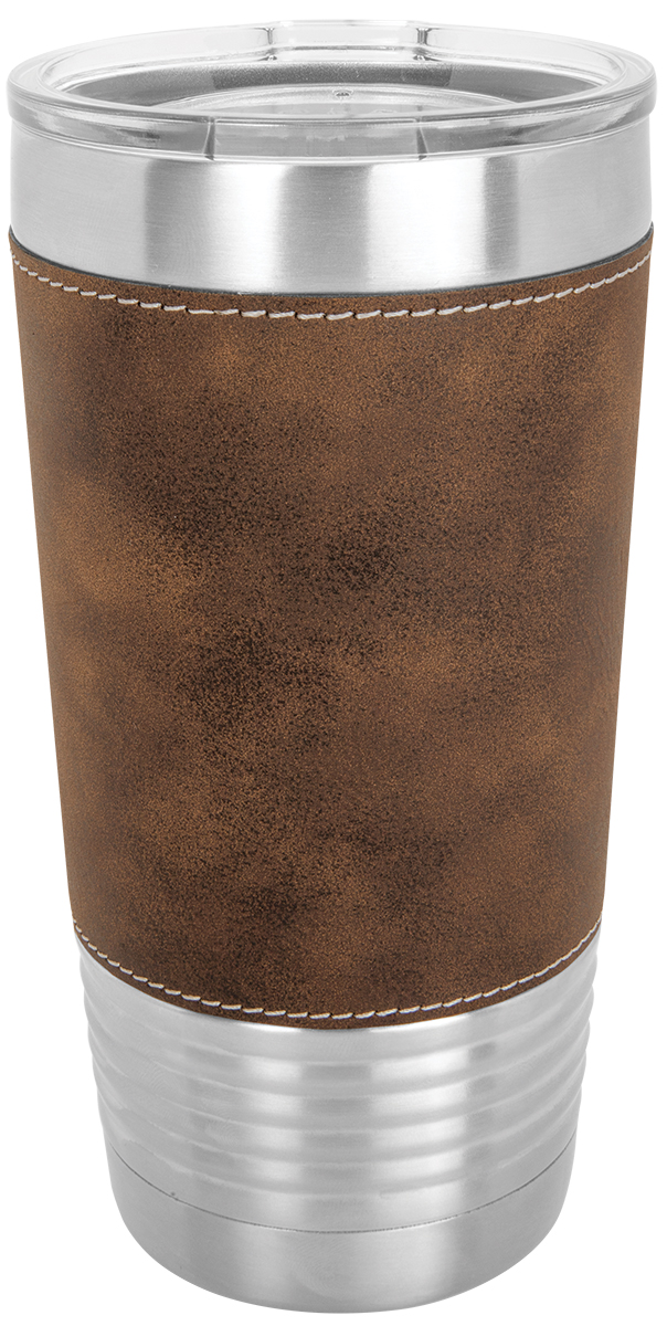 20 Ounce Personalized Polar Camel Tumbler Tan Leatherette